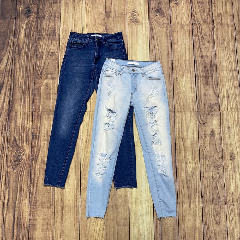KanCan Distressed/ Cut off Skinny Jeans Lot of 2